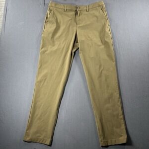 Lululemon Men's Size  34x32 Commission Pant Slim Fit Khaki Warpstreme Stretch